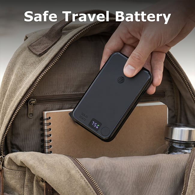 AT&T 10K Semi Solid Power Bank Wireless Charger with Type C Cable