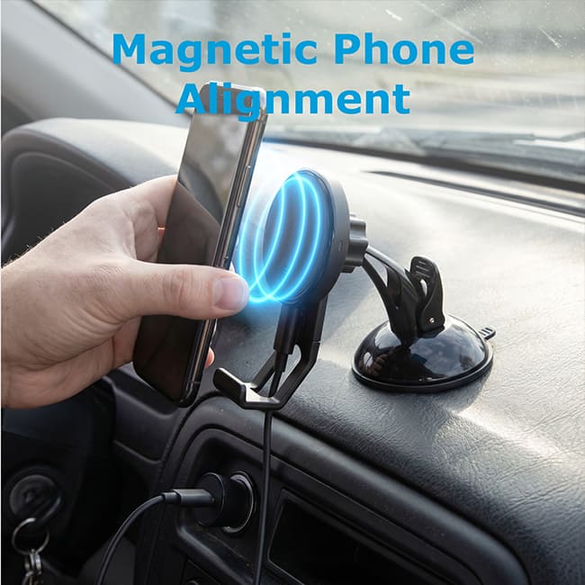AT&T 25W Wireless Magnetic Dash and Vent Car Dock
