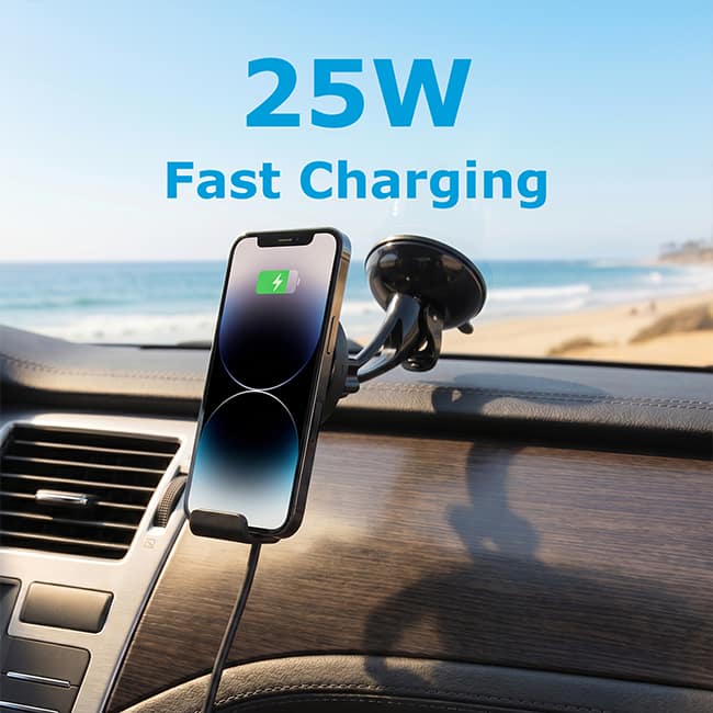 AT&T 25W Wireless Magnetic Dash and Vent Car Dock