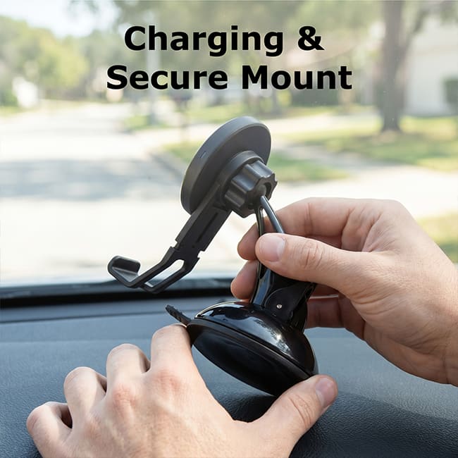AT&T 25W Wireless Magnetic Dash and Vent Car Dock
