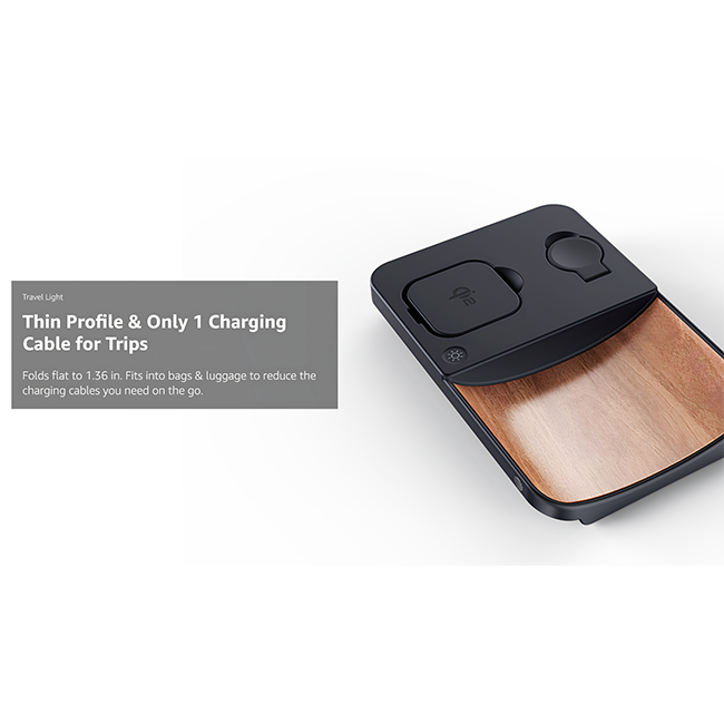 AT&T 3N1 Wood Grain Power Tray