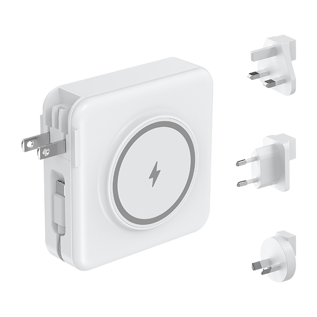 AT&T 4-in-1 Travel Power Bank with Qi2 Wireless Charging