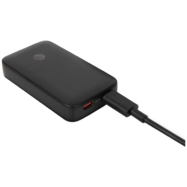 AT&T 45W Dual Port Slim Bundle with 6 ft Braided C Cable
