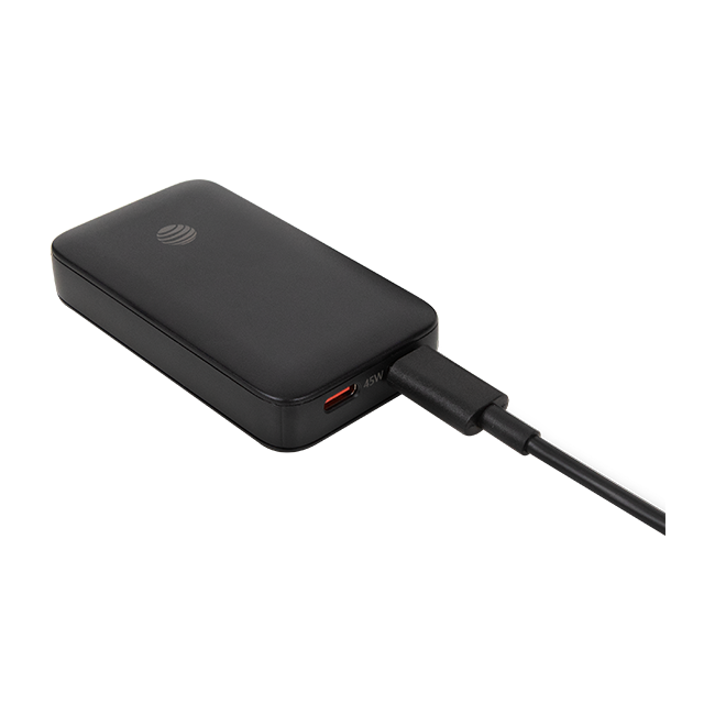AT&T 45W Dual Port Slim Bundle with 6 ft Braided C Cable