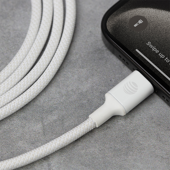 Cable trenzado USB C a tipo C de AT&T, 4 ft