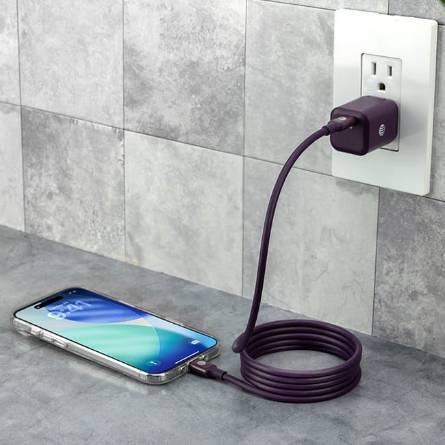 AT&T 5ft Magnetic Type C Cable with 30W Wall Block