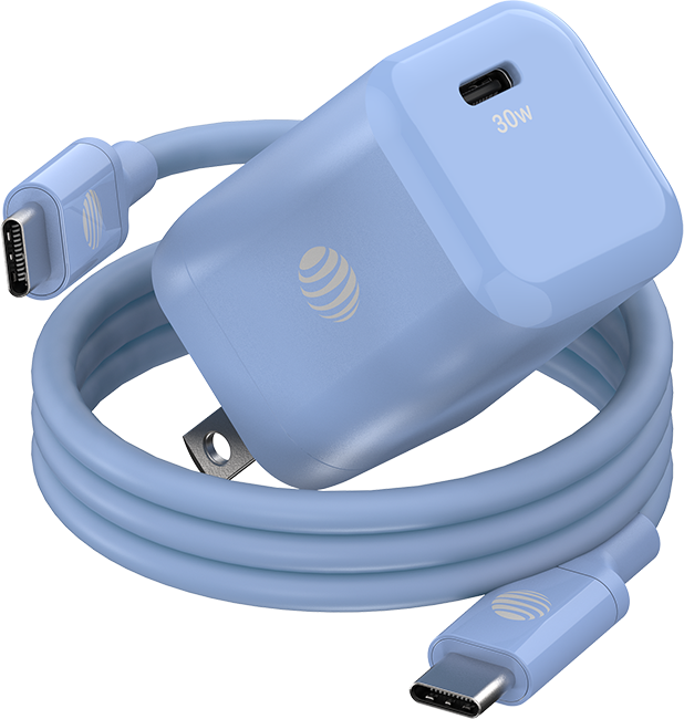 AT&T 5ft Magnetic Type C Cable with 30W Wall Block
