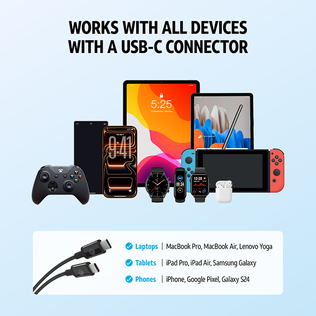 AT&T 5ft Magnetic Type C Cable - Black  (Product view 9)