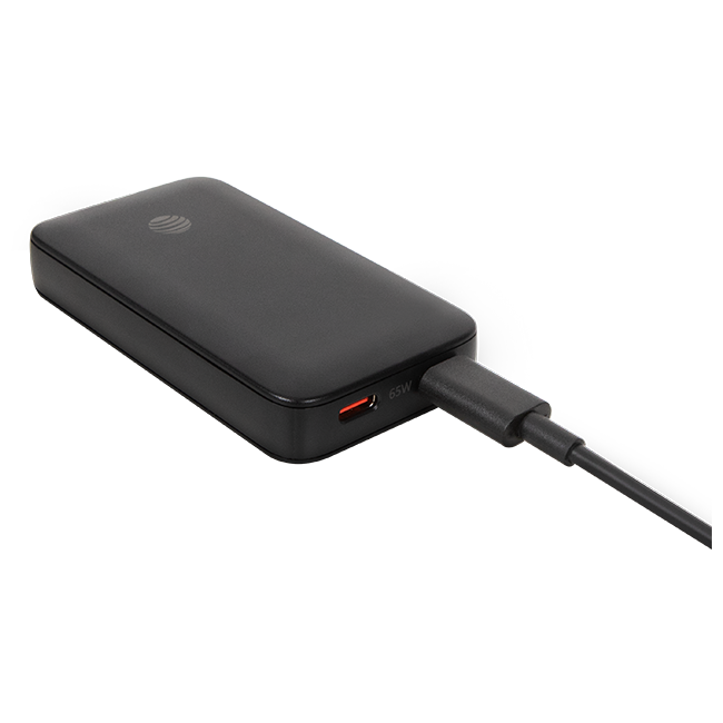 AT&T 65W Dual Port Slim Bundle with 6 ft Braided C Cable