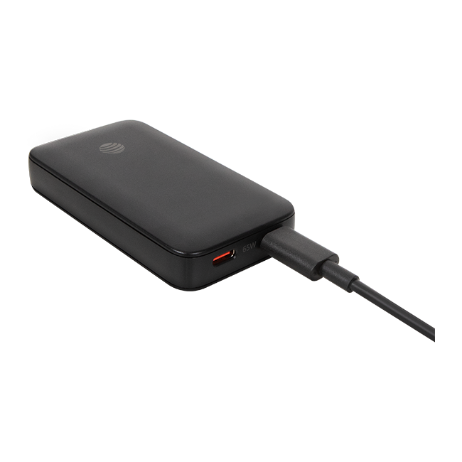 AT&T 65W Dual Port Slim Bundle with 6 ft Braided C Cable