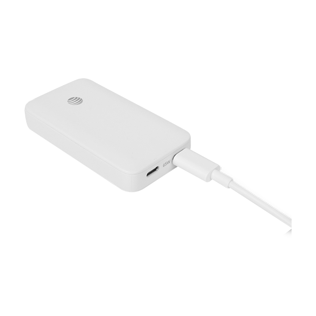 AT&T 65W Dual Port Slim Bundle with 6 ft Braided C Cable