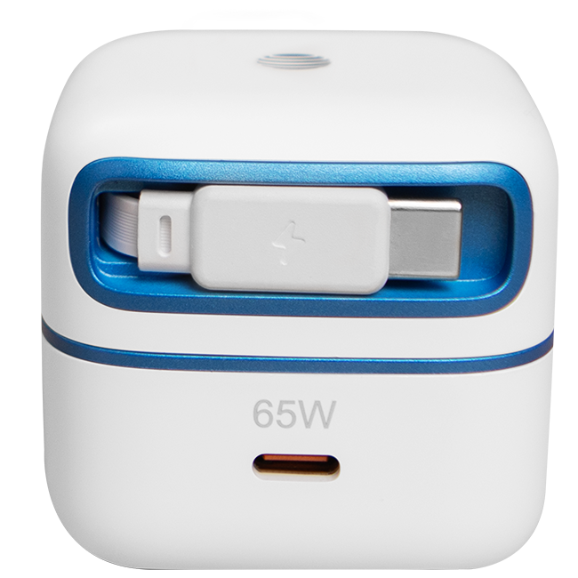 Cargador de pared AT&T de 65 W con cable retráctil