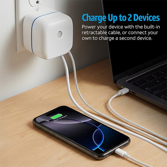 AT&T 65W Retractable Cable Wall Block