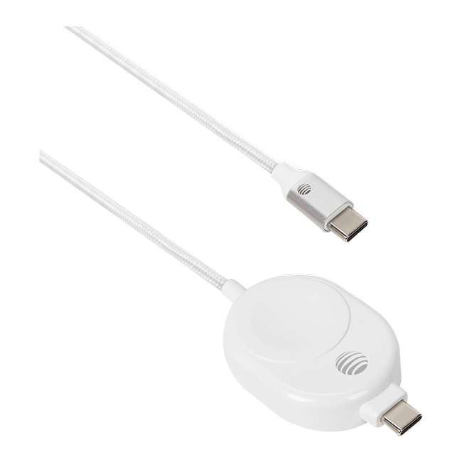 AT&T Apple and Samsung Watch Charger with braided USB-C Cable