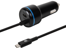 Cargador para vehículo de AT&T con cable cautivo de 80 W y puerto USB-C