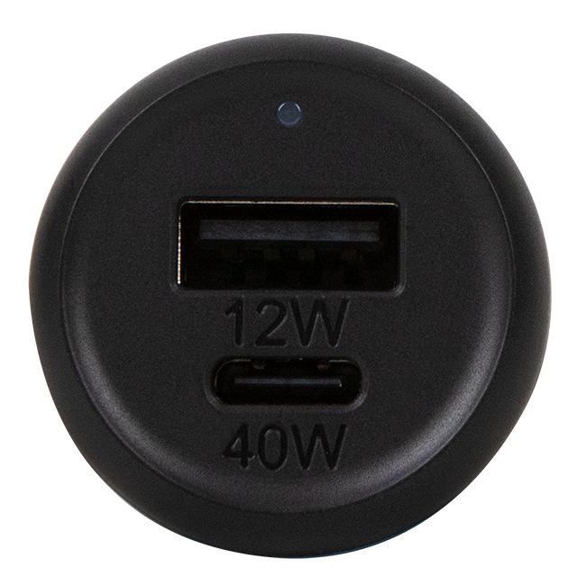 AT&T Dual Port 52W Bullet Car Charger (USB-C + USB-A)