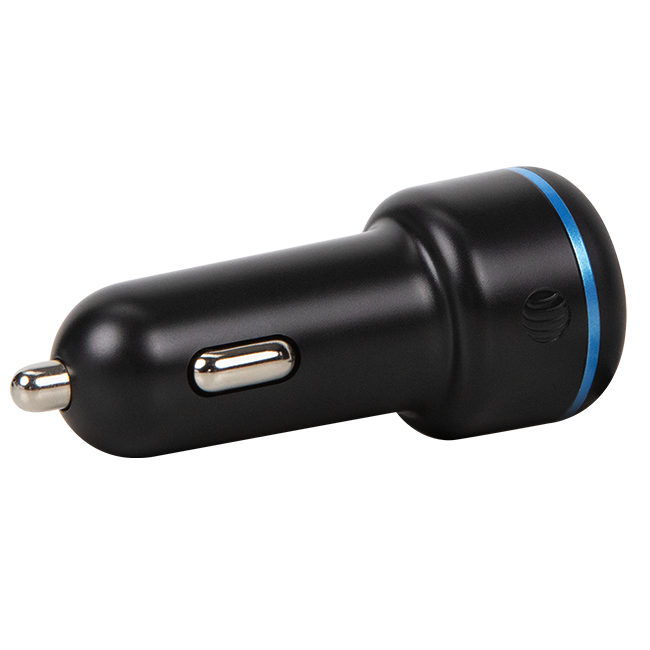 AT&T Dual Port 52W Bullet Car Charger (USB-C + USB-A)