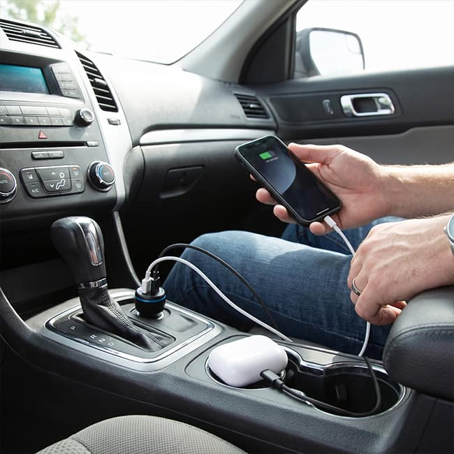 AT&T Dual Port 52W Bullet Car Charger (USB-C + USB-A)