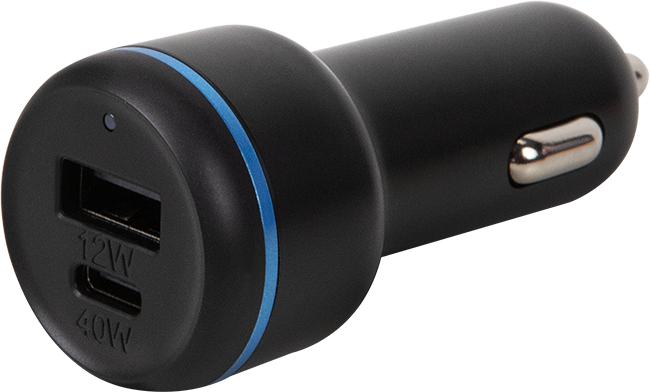 AT&T Dual Port 52W Bullet Car Charger (USB-C + USB-A)