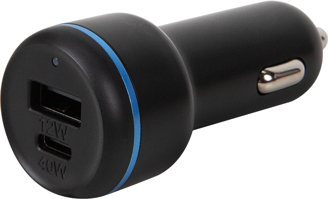 AT&T Dual Port 52W Bullet Car Charger (USB-C + USB-A)