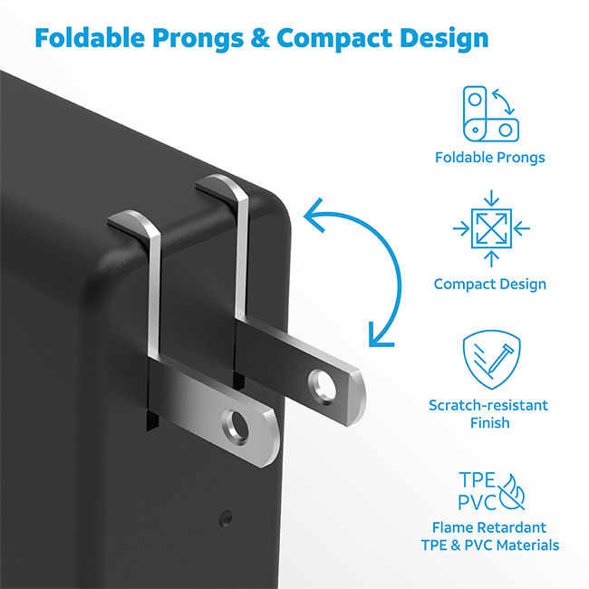 AT&T Multi Port 72W Power Delivery Power Hub Tower (USB-C + USB-A)