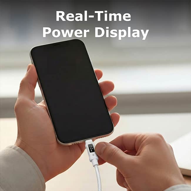 AT&T USB-C Cable with Charging Speed Digital Display