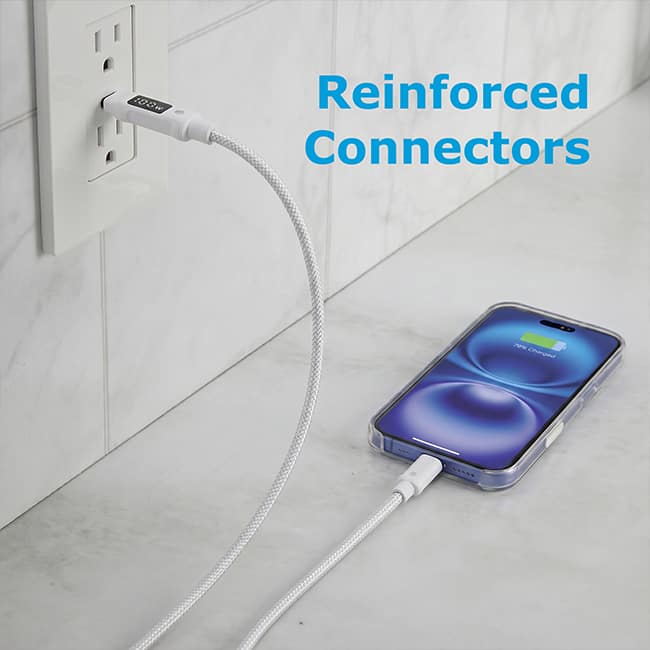 AT&T USB-C Cable with Charging Speed Digital Display