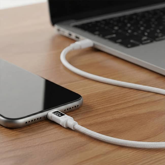 AT&T USB-C Cable with Charging Speed Digital Display