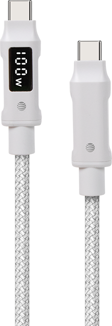 AT&T USB-C Cable with Charging Speed Digital Display