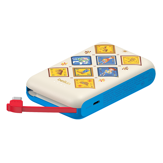 Belkin Toy Story 5 10KmAh 20W Power Bank with built in USB-C Cable - Blue  (Product view 2)