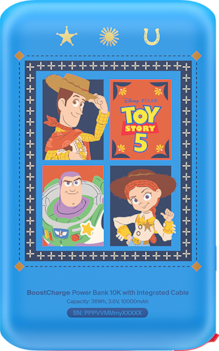 Toy Story 5 10KmAh 20W Power Bank with built in USB-C Cable