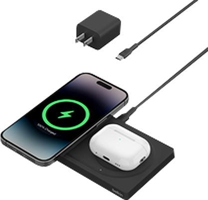 Belkin Wireless 2 in 1 Pad with MagSafe - Black