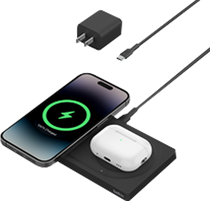 Belkin Wireless 2 in 1 Pad with MagSafe - Black  (Product view 1)