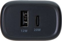 Cargador de pared Power Delivery con doble puerto de 32 W (USB-C + USB-A)