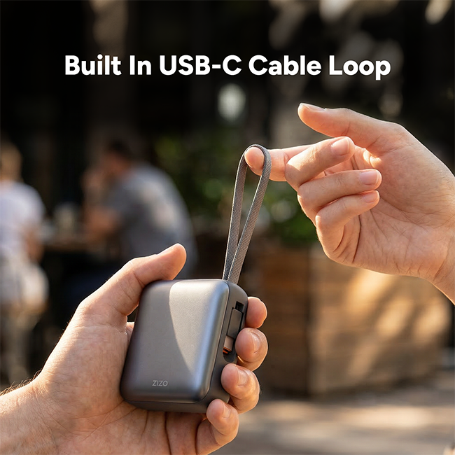 Zizo 35W Fast Charge 10K Power Bank with Type C Cable LED Display
