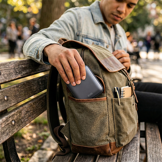 Zizo 35W Fast Charge 10K Power Bank with Type C Cable LED Display