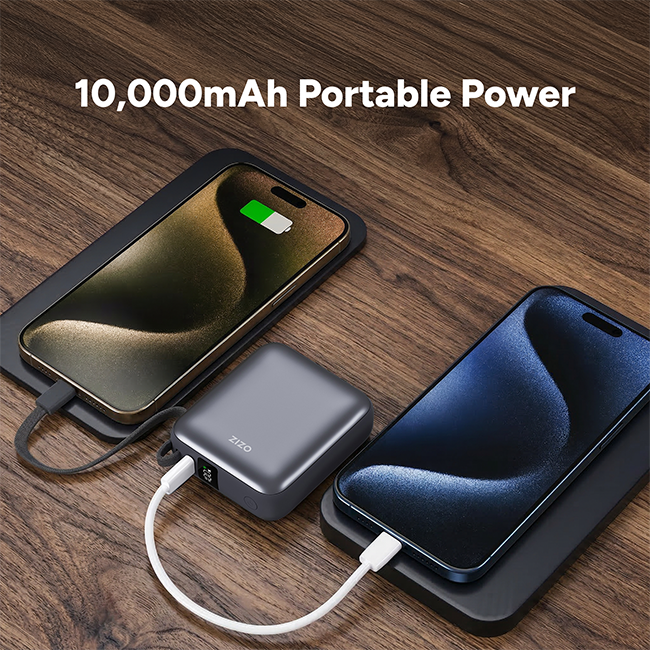 Zizo 35W Fast Charge 10K Power Bank with Type C Cable LED Display