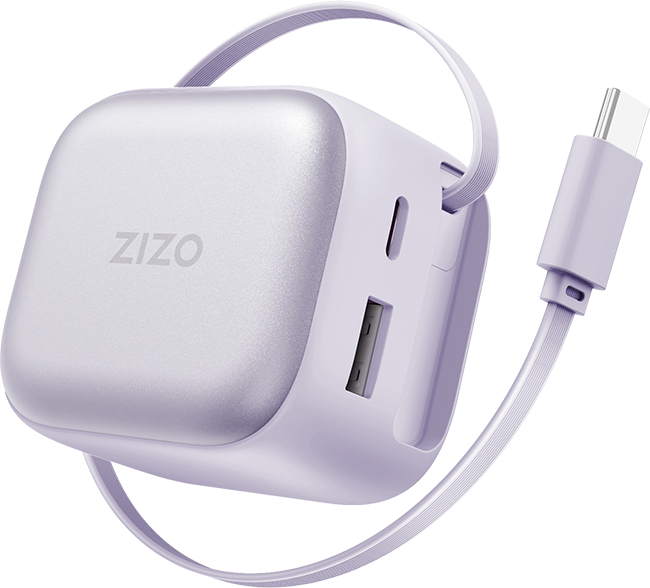 Zizo 35W Retractable Type C Wall Charger with USB C and USB A Ports