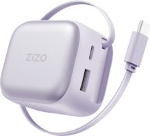 35W Retractable Type C Wall Charger with USB C and USB A Ports