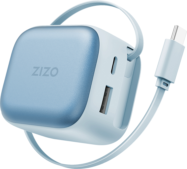 Zizo 35W Retractable Type C Wall Charger with USB C and USB A Ports