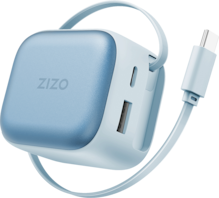 35W Retractable Type C Wall Charger with USB C and USB A Ports
