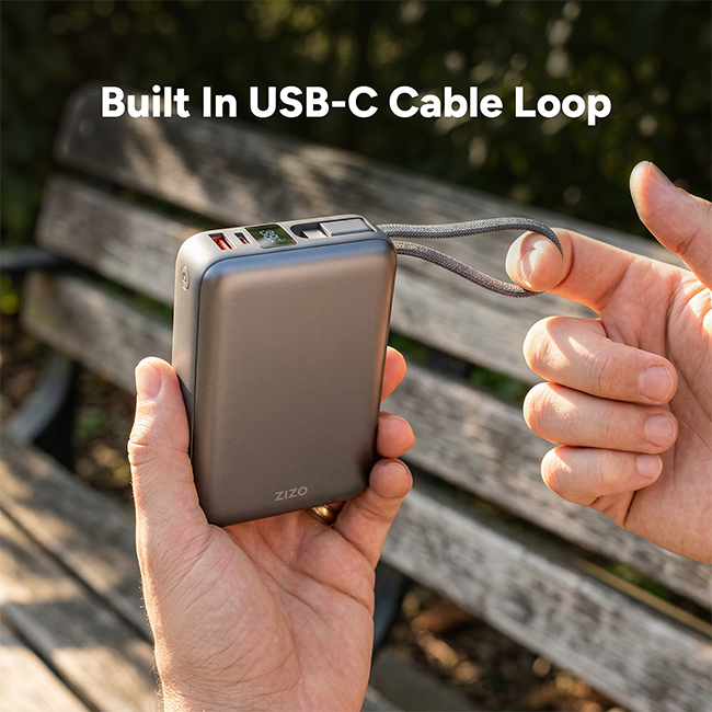 Zizo 45W Fast Charge 20K Power Bank with Type C Cable LED Display