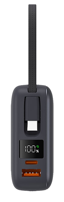Batería complementaria de carga rápida Zizo de 45 W y 20 K con cable tipo C y pantalla LED