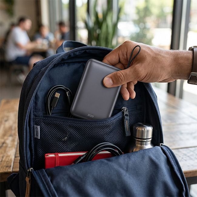 Zizo 45W Fast Charge 20K Power Bank with Type C Cable LED Display