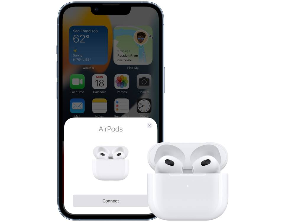 Apple AirPods (3rd generation) with lightning charging case - AT&T