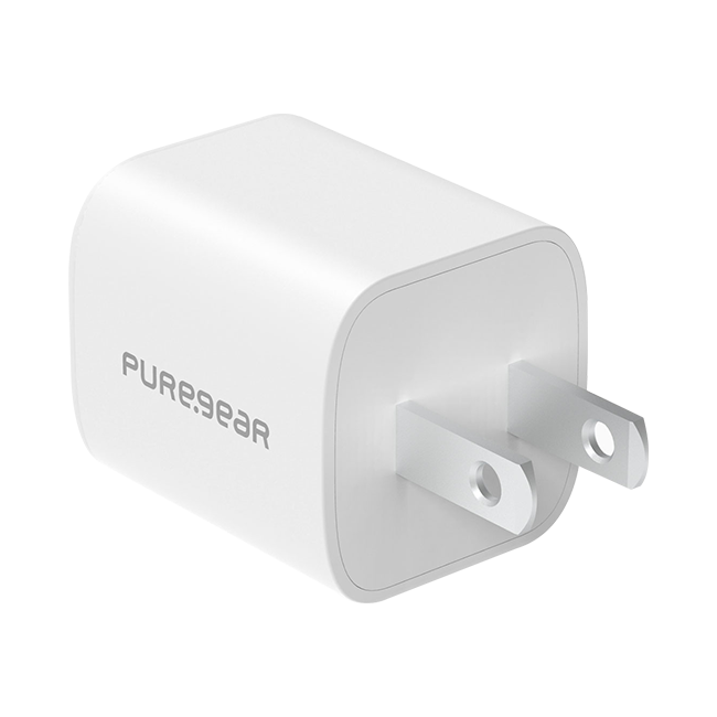 Cargador de pared USB-C PureGear con un solo puerto GaN Power Delivery de 30 W