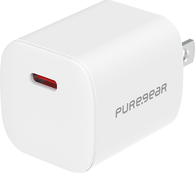 Cargador de pared USB-C PureGear con un solo puerto GaN Power Delivery de 30 W