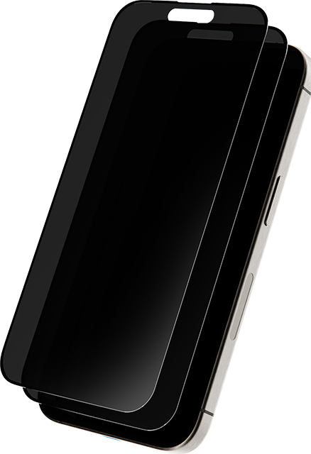 Protectores de privacidad para pantalla de vidrio templado AT&T Essentials para iPhone 15 Pro, paquete de 2