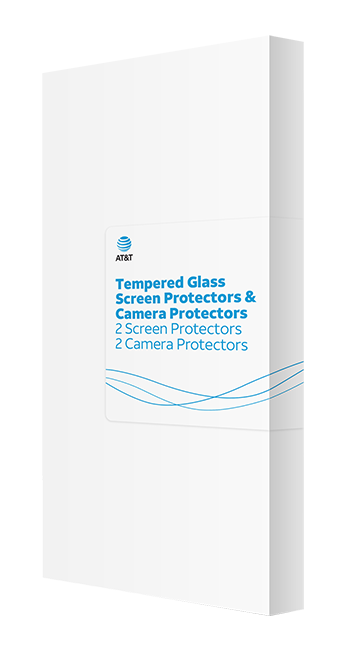 AT&T Essentials Tempered Glass 2 Pack Screen Protectors + 2 pack Camera Protectors - iPhone 15 Plus