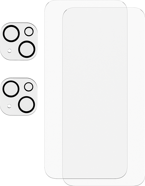 AT&T Essentials Tempered Glass 2 Pack Screen Protectors + 2 pack Camera Protectors - iPhone 15 Plus